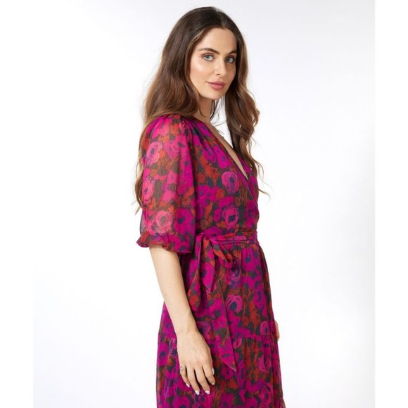 ESQUALO Floral Wilding Maxi Wrap Dress - Picture 2 of 7